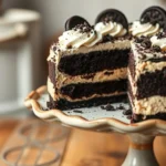 Black Velvet Cookies and Cream Cheesecake Cake