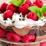 Raspberry Fudge Brownie Trifle