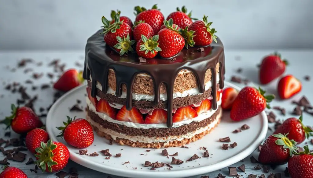 strawberry chocolate cake