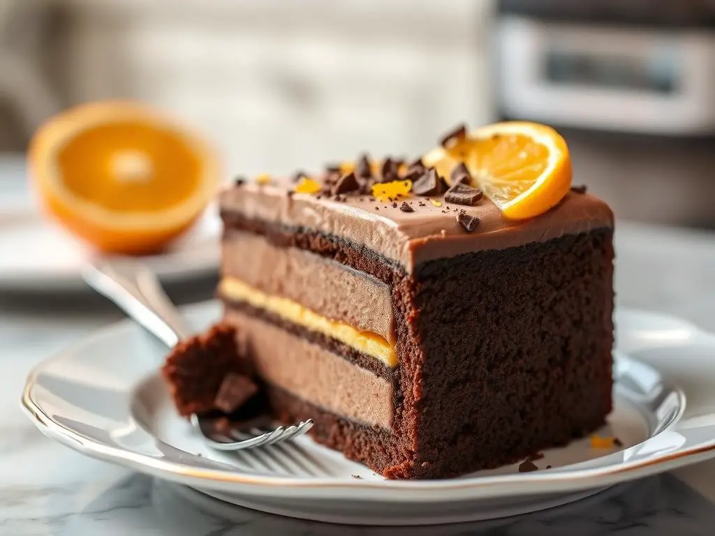 orange chocolate mousse cake