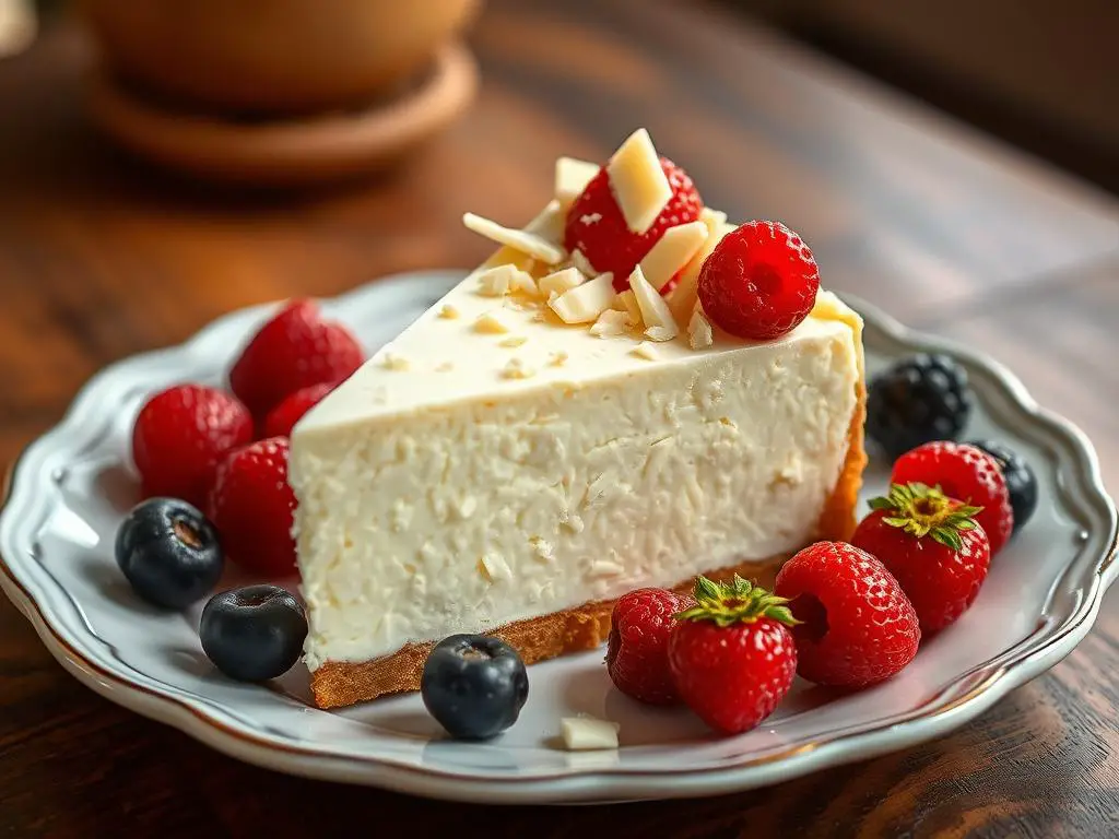 white chocolate cheesecake