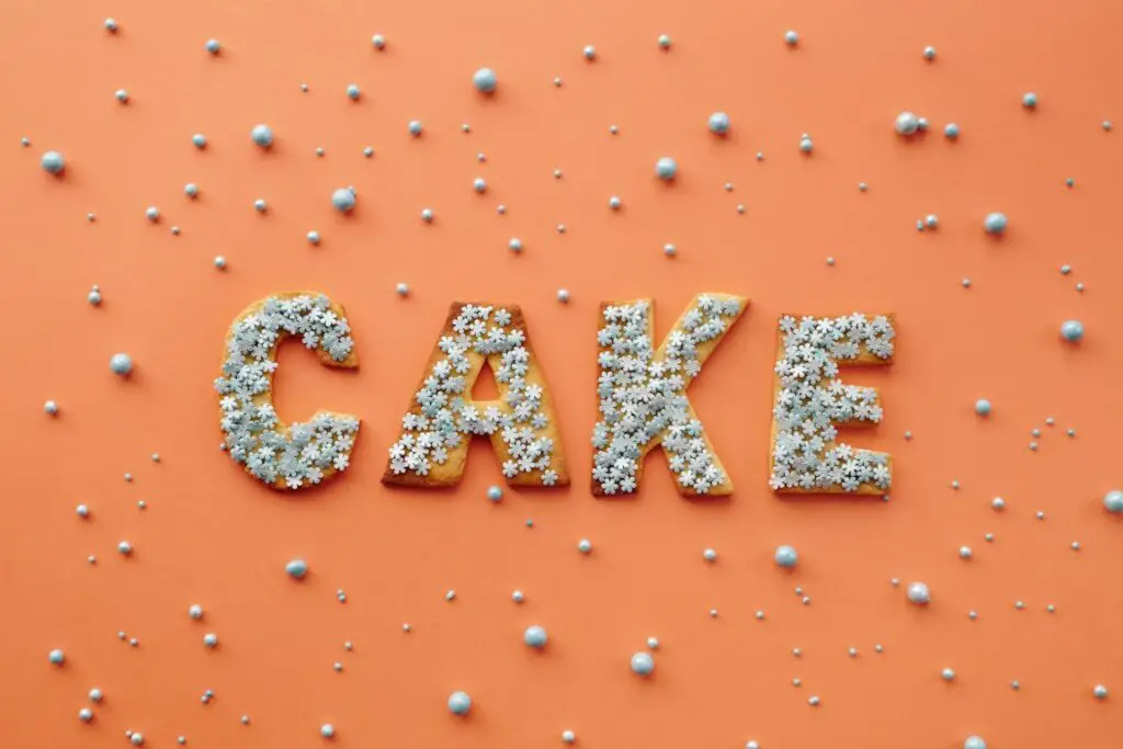 cakes in letters