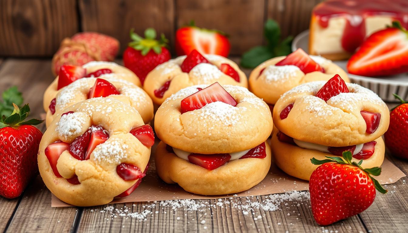 strawberry cheesecake cookies