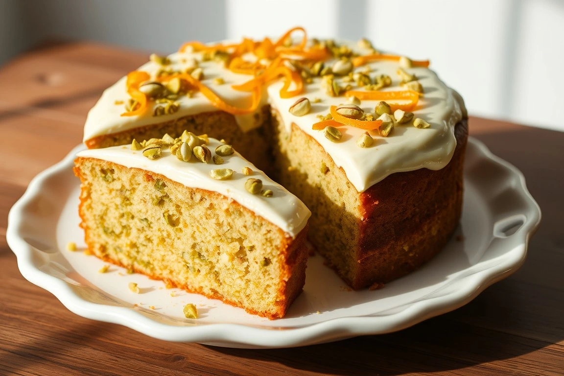 Pistachio Ricotta Cake