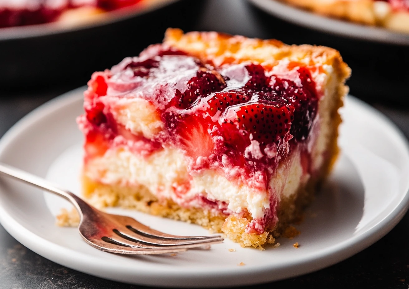 strawberry cheesecake dump cake