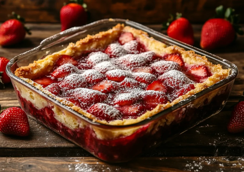 strawberry cheesecake dump cake