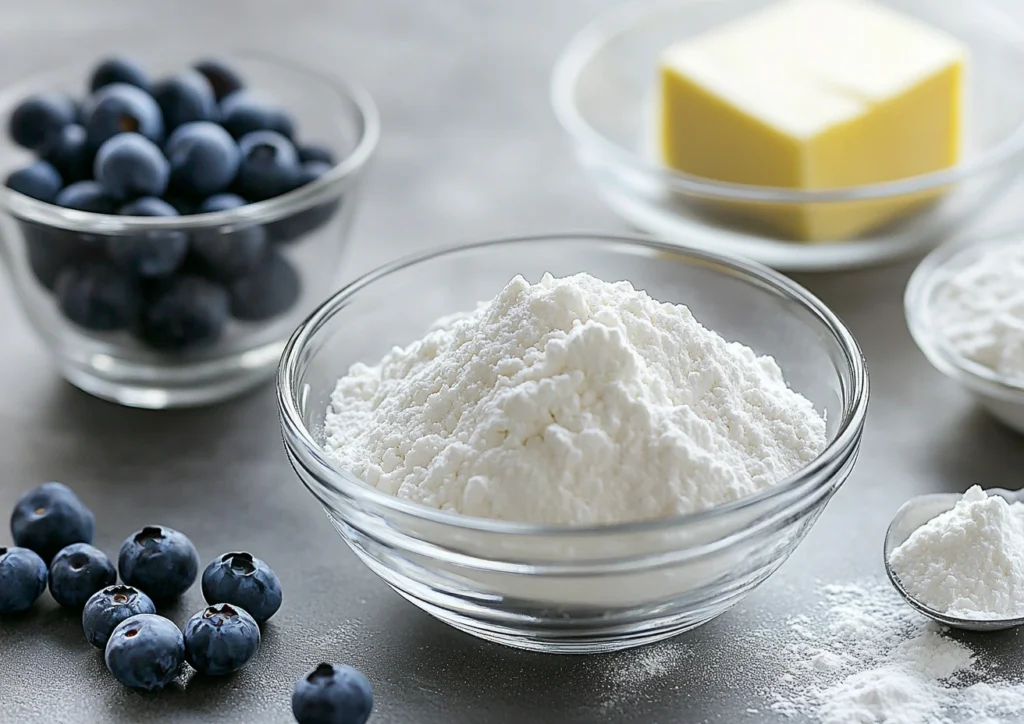 Key Ingredients for blueberry cheesecake cookies