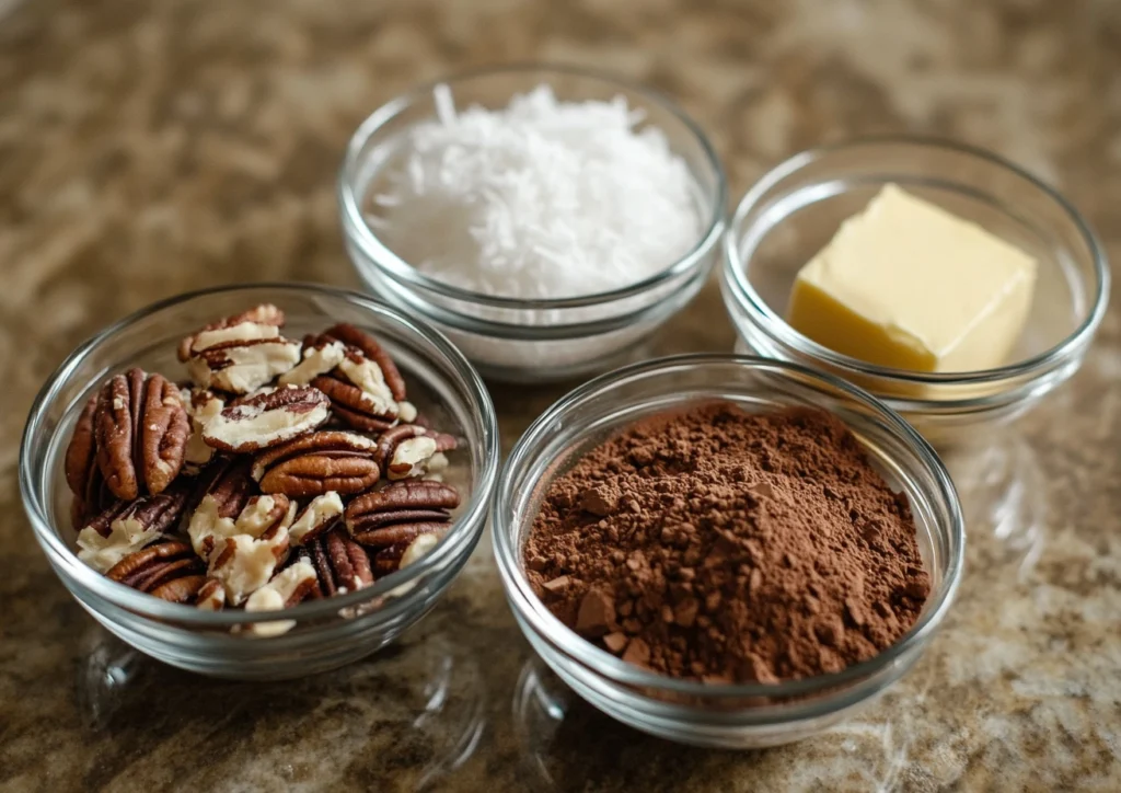 Key Ingredients for german chocolate poke cake