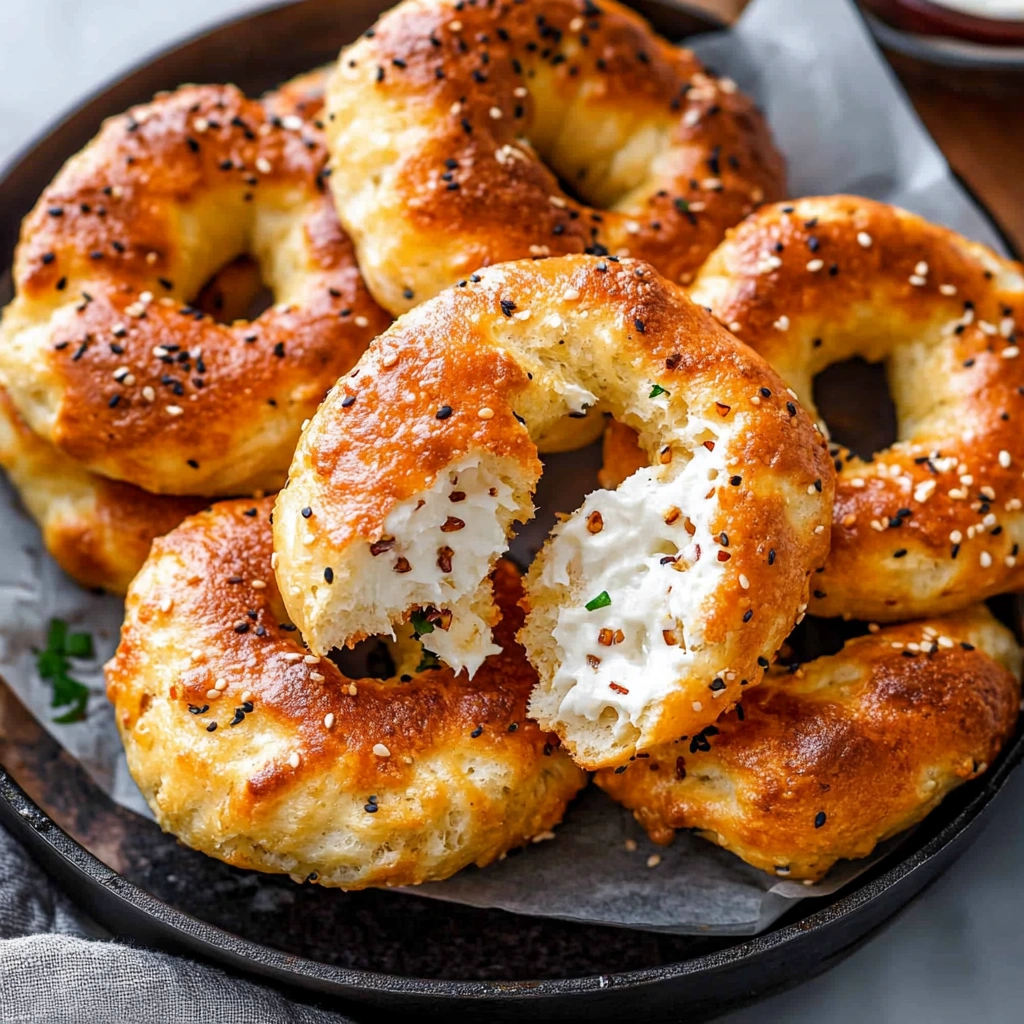 Air Fryer Protein Bagels