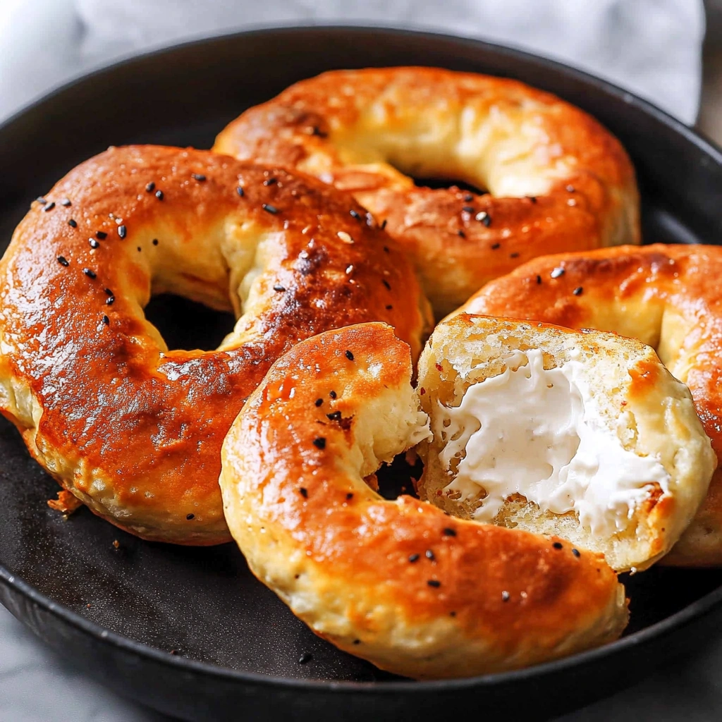 Air Fryer Protein Bagels