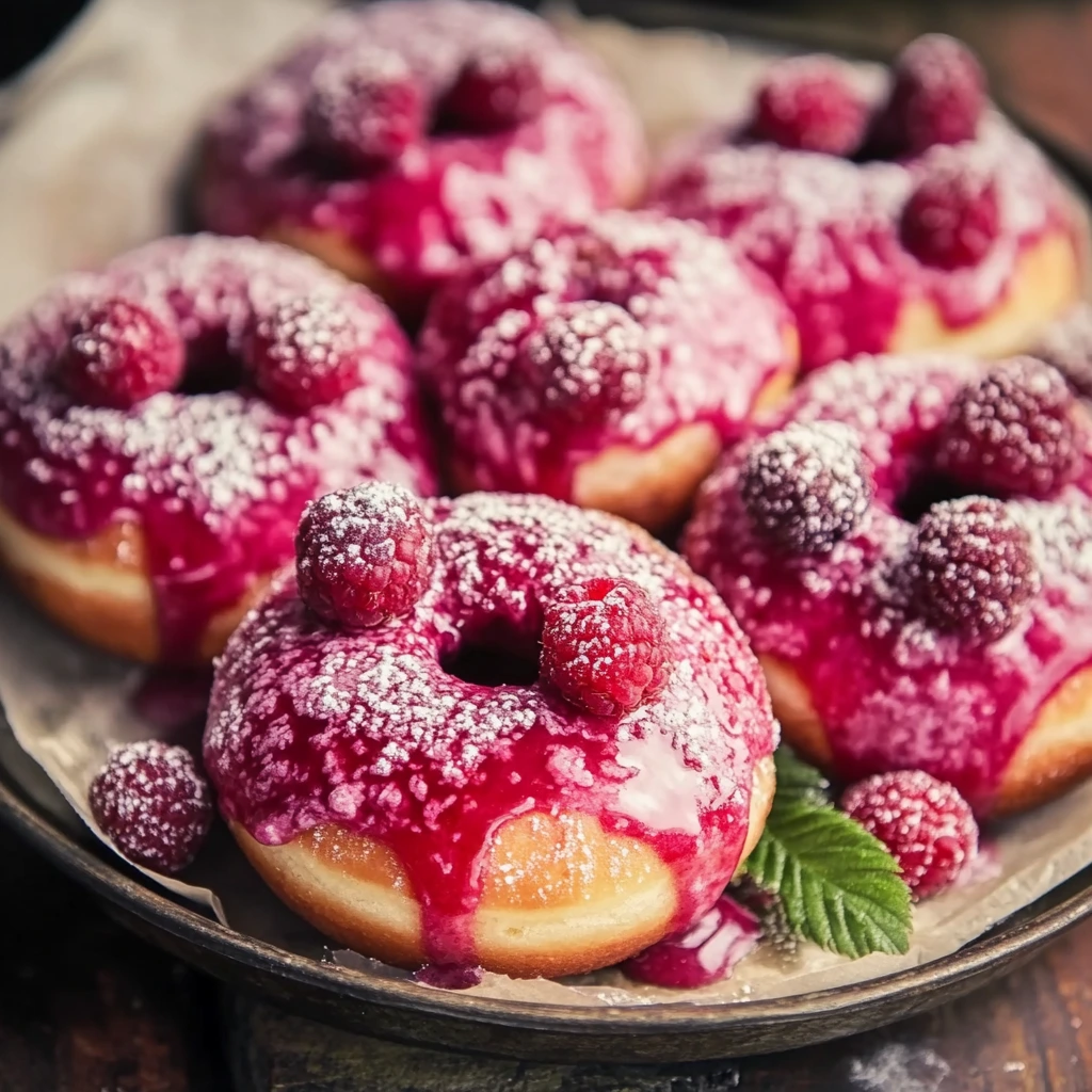 Baked Raspberry Donuts