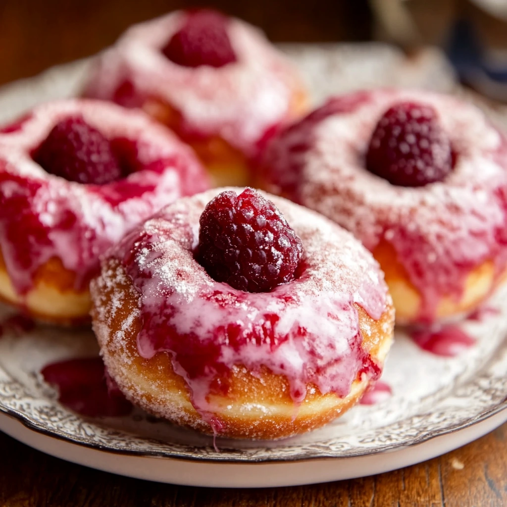 Baked Raspberry Donuts