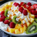 Close-up of Cheesecake Fruit Salad