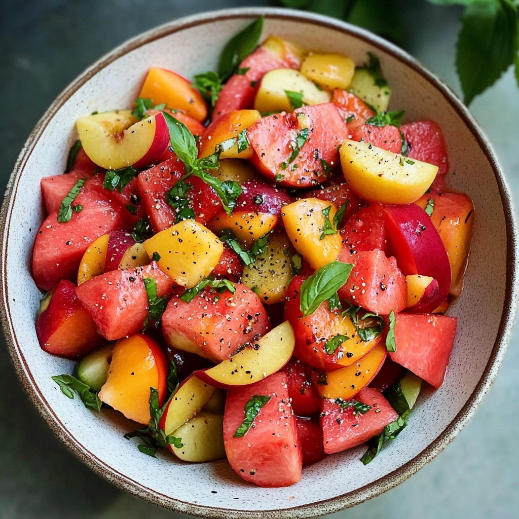 Peach Watermelon Salad