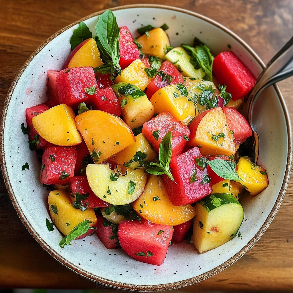 Peach Watermelon Salad