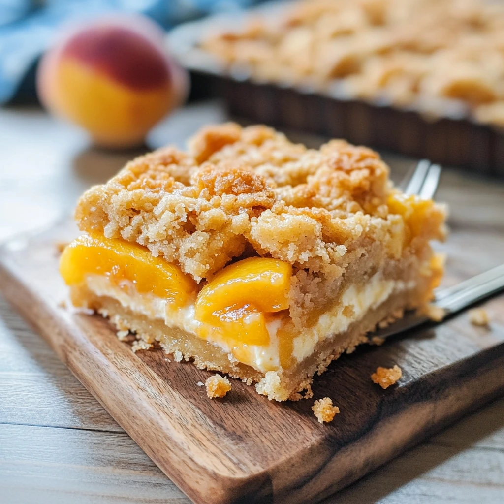 Peaches and Cream Crumble Bars