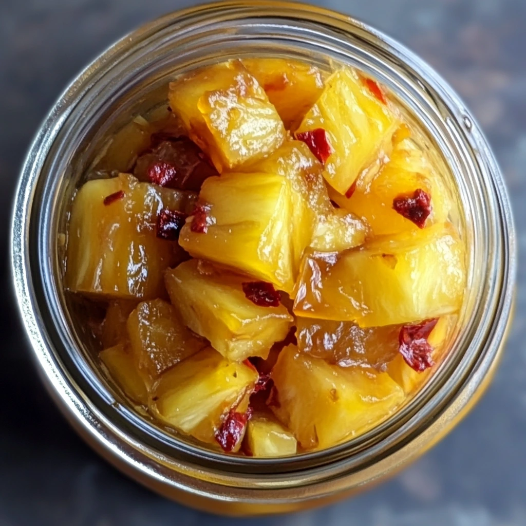 Pineapple Cowboy Candy in a Mason Jar