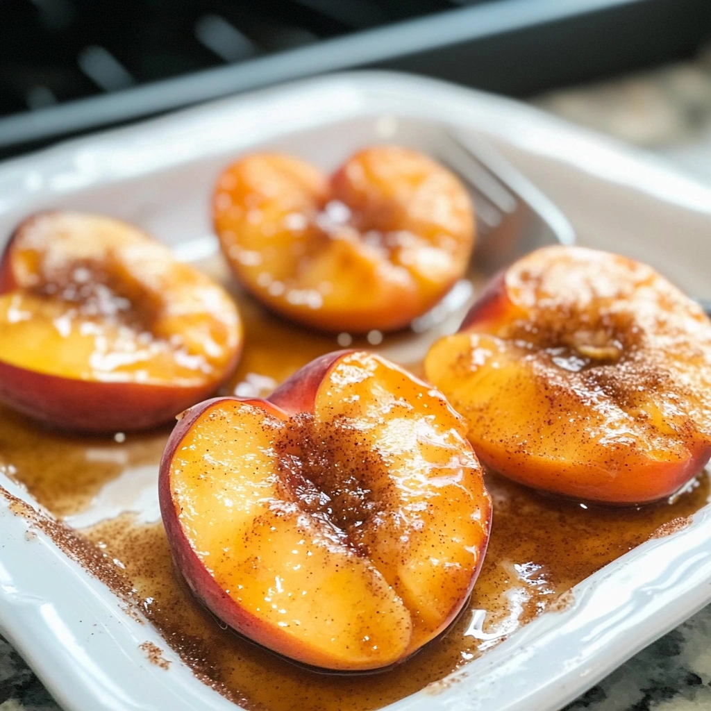 Baked Peaches with Brown Sugar and Cinnamon