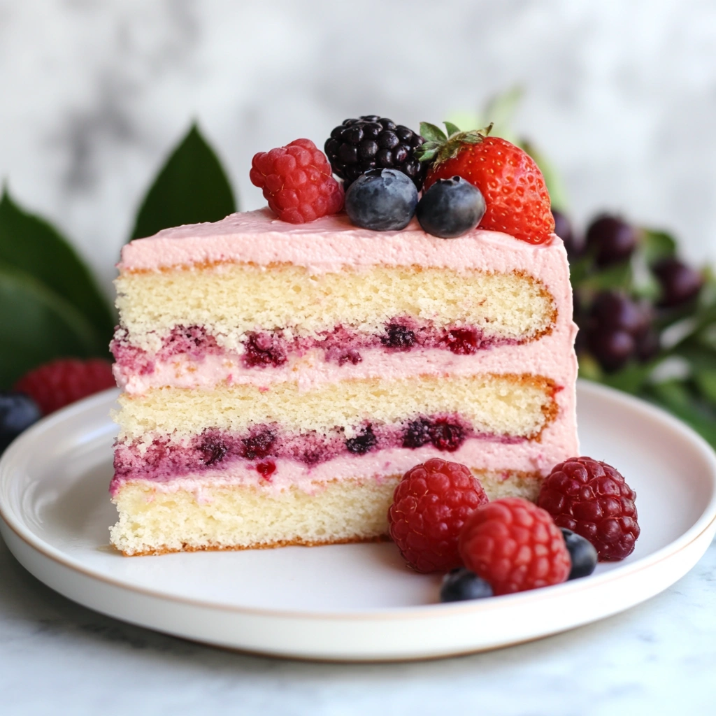 Berry Mousse Genoise Layer Cake