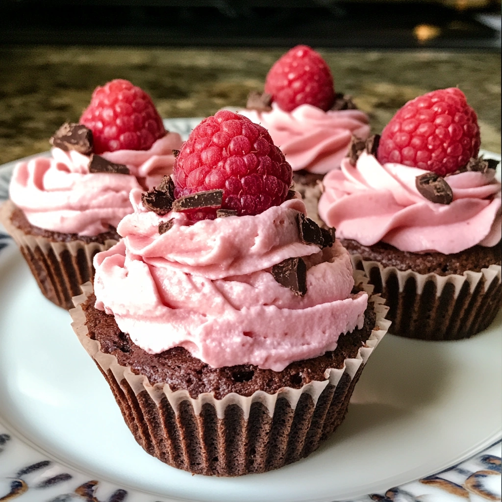 Bite-Size Brownie Cups with Raspberry Mousse