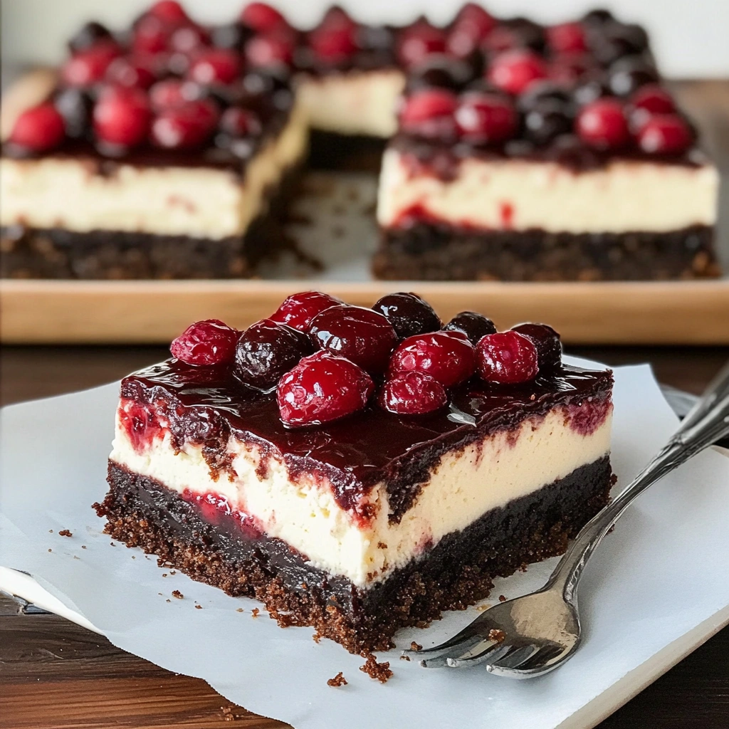 Black Forest Cheesecake Bars