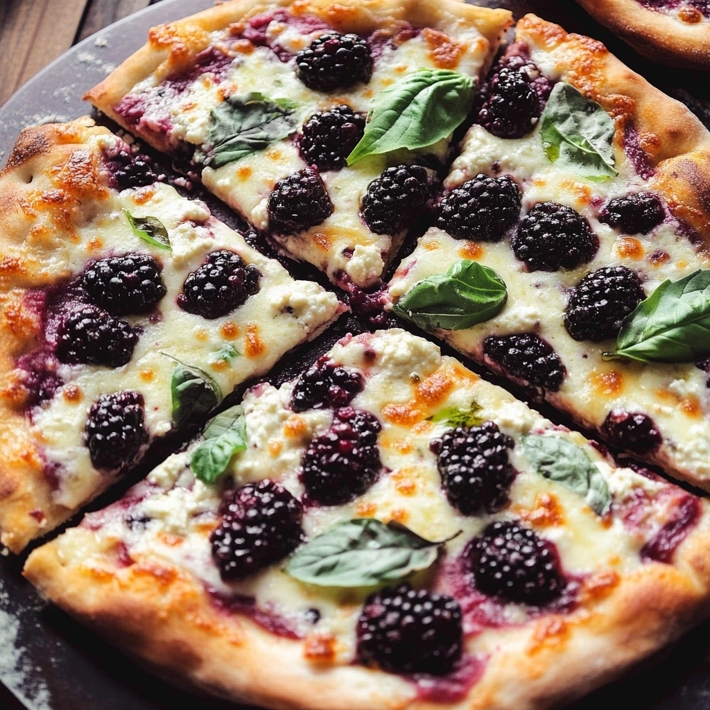 Blackberry Basil Ricotta Pizza