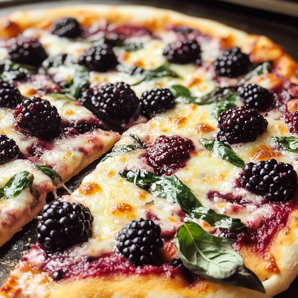 Blackberry Basil Ricotta Pizza