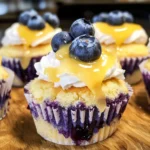 Blueberry Cupcakes with Lemon Curd Filling