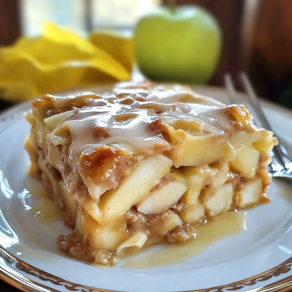 Caramel Apple Cinnamon Roll Lasagna
