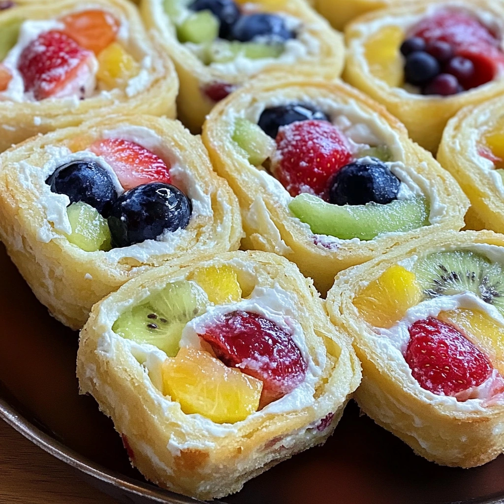 Cheesecake Fruit Salad Roll Ups