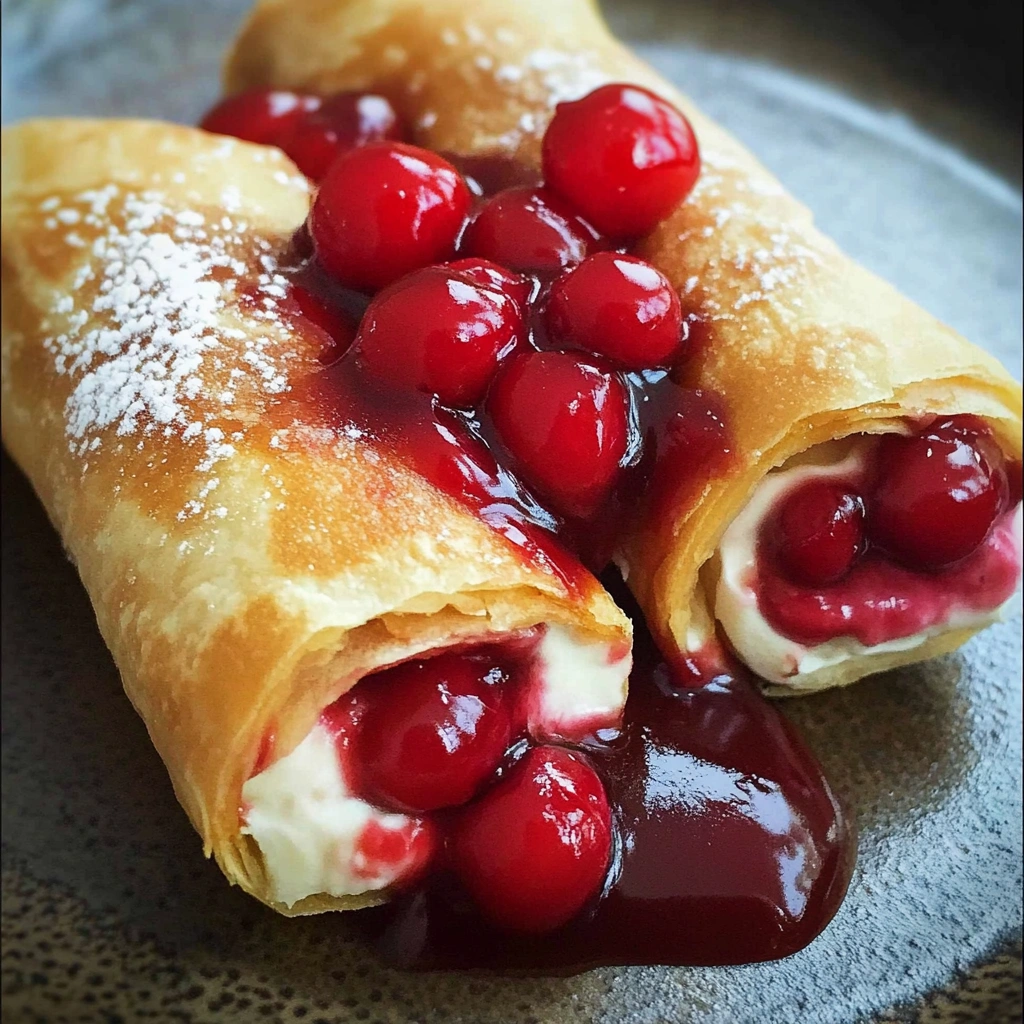 Cherry Cheesecake Chimichangas