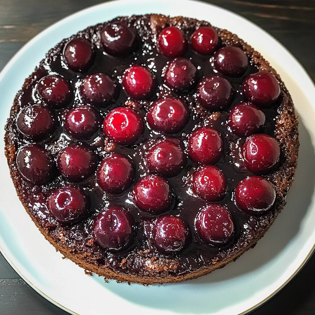 Chocolate Cherry Upside Down Cake
