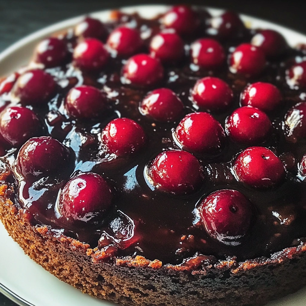 Chocolate Cherry Upside Down Cake