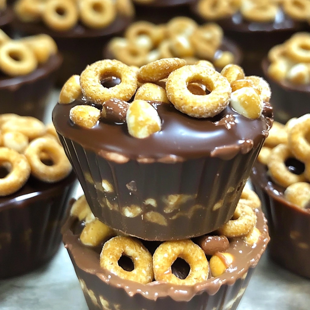 Chocolate Peanut Butter Cheerios Cups