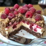 Chocolate Raspberry Cheesecake Crumb Cake