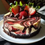 Chocolate Strawberry Swirl Cheesecake