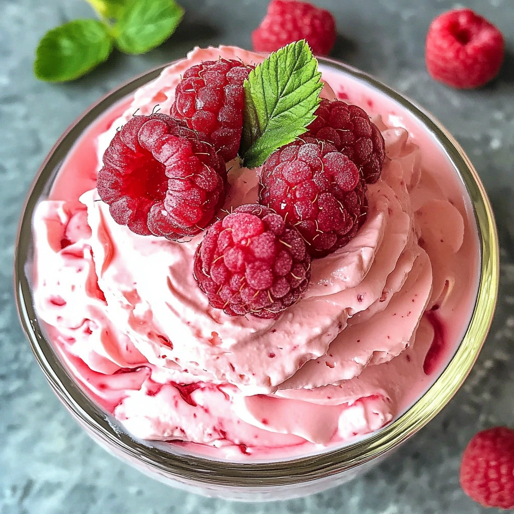 Cottage Cheese Raspberry Mousse