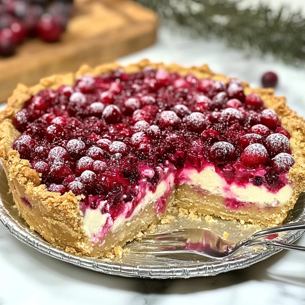 Cranberry Cheesecake Pie