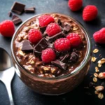 Dark Chocolate Raspberry Overnight Oats