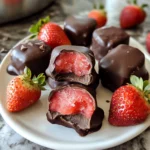 Frozen Chocolate Covered Strawberry Bites
