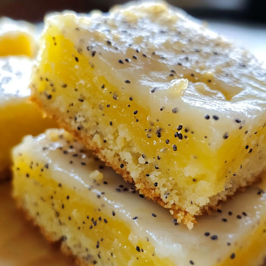 Glazed Lemon Poppy Seed Bars