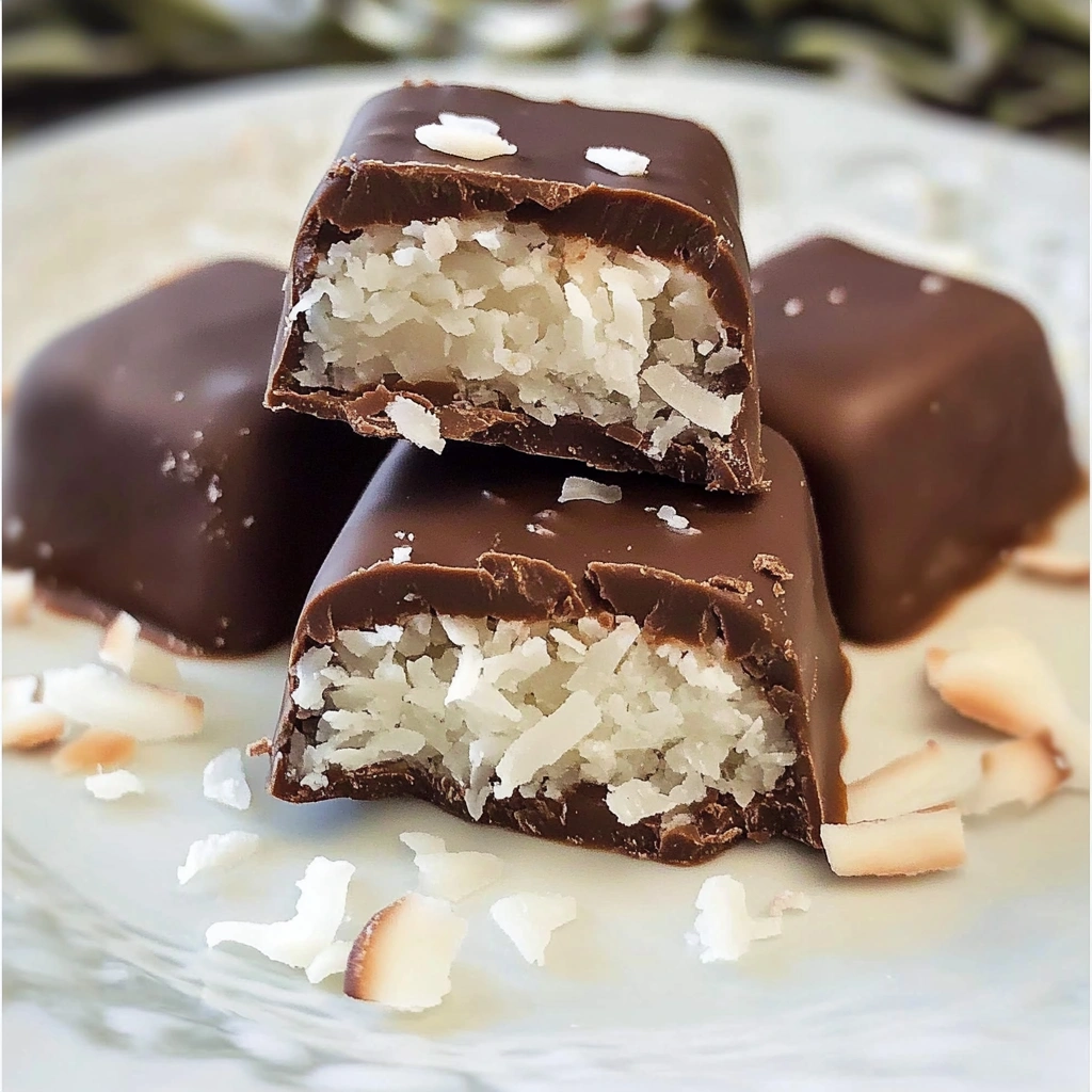 Homemade Chocolate Coconut Candy Bars