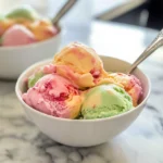 Homemade Rainbow Sherbet