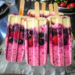 Keto Probiotic Berry Cheesecake Popsicles