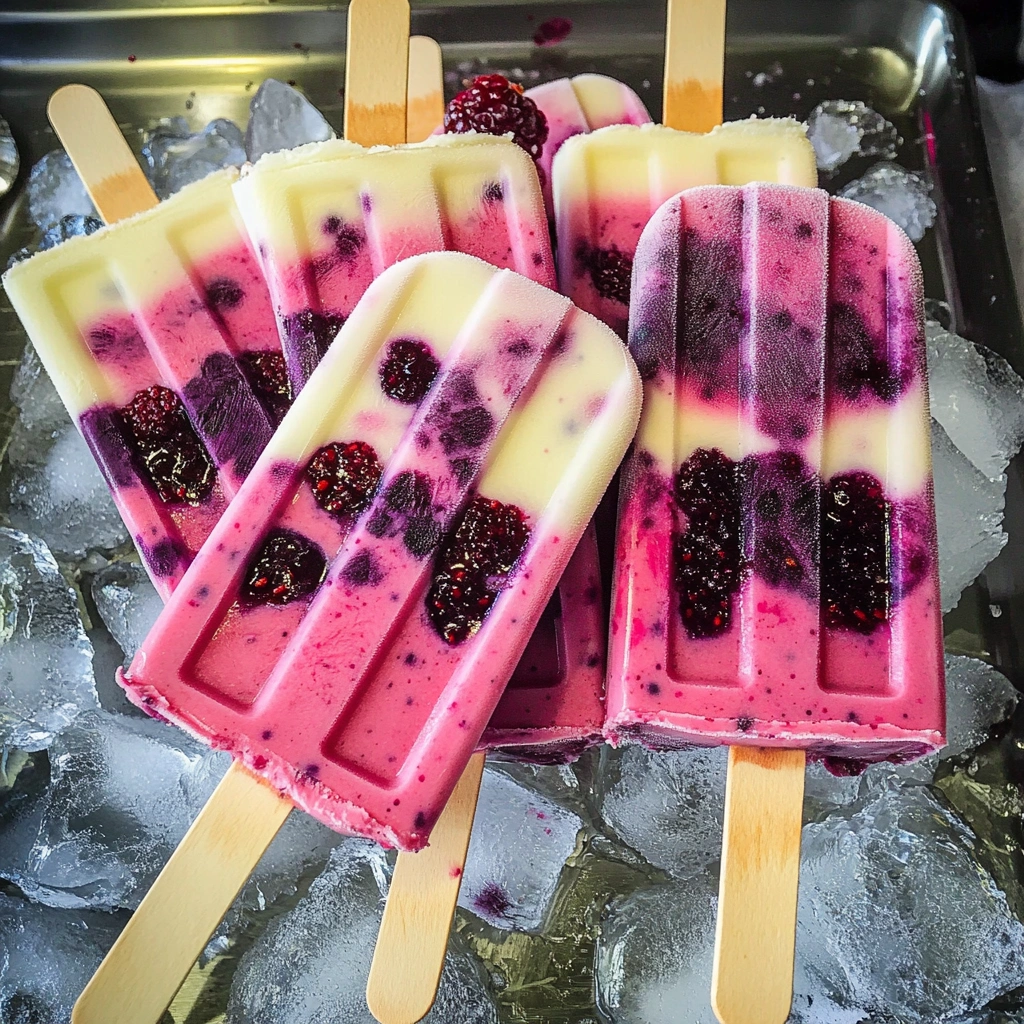 Keto Probiotic Berry Cheesecake Popsicles