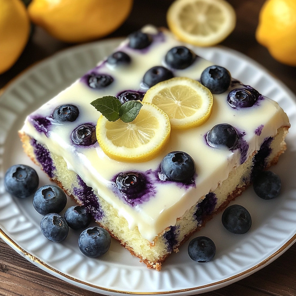 Lemon Blueberry Sheet Cake