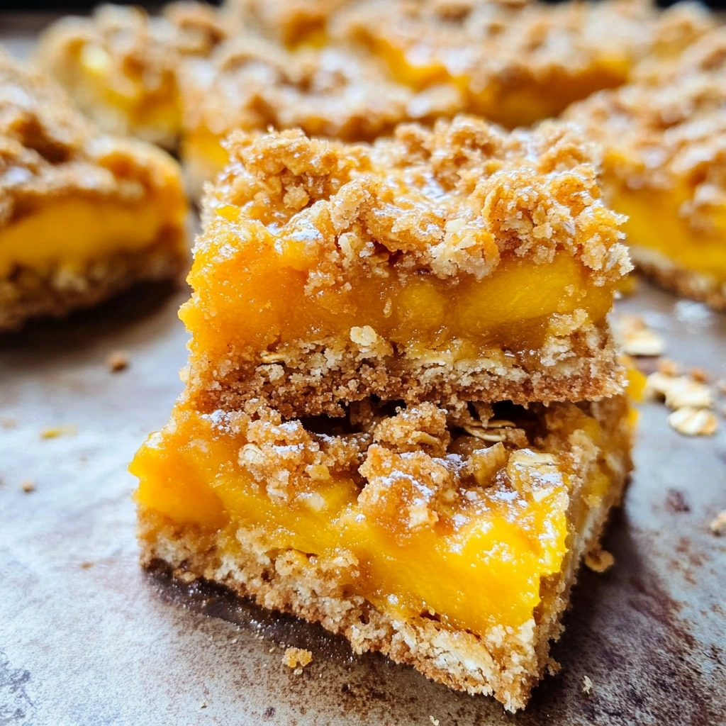Mango Oatmeal Crumble Bars