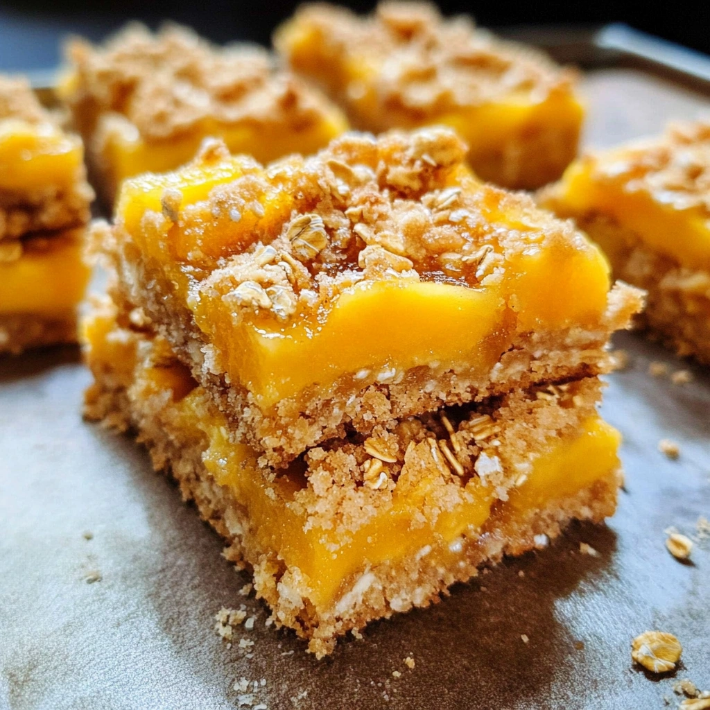 Mango Oatmeal Crumble Bars