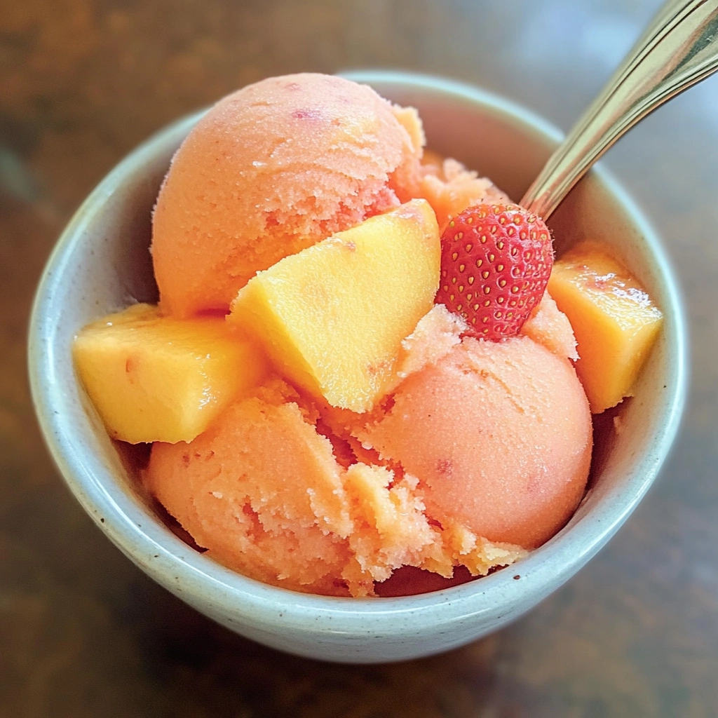 Mango Strawberry Sorbet