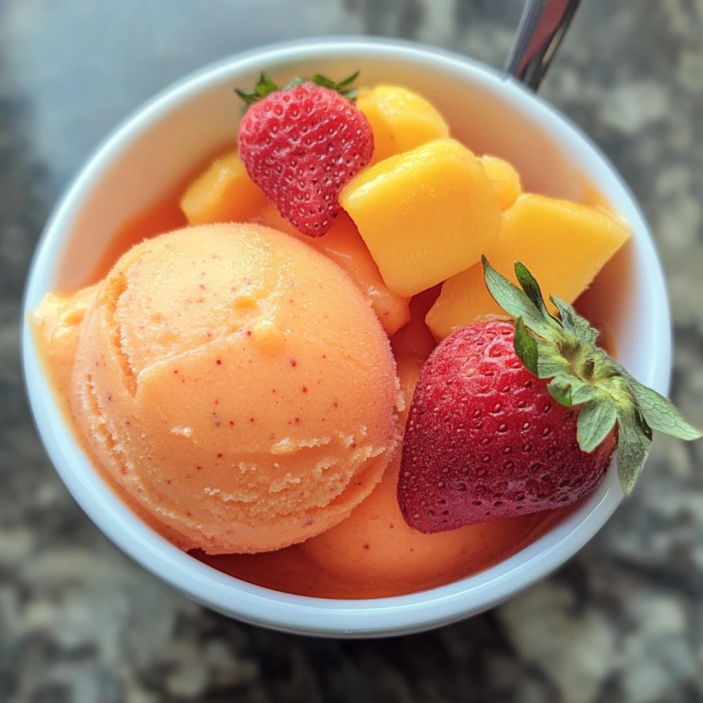 Mango Strawberry Sorbet